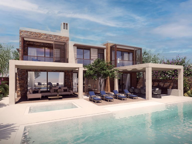 Beachfront villas