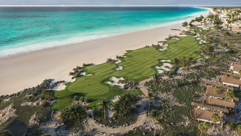 Tarafo Bay Golf Course on southern coast of Boa Vista, Cape Verde