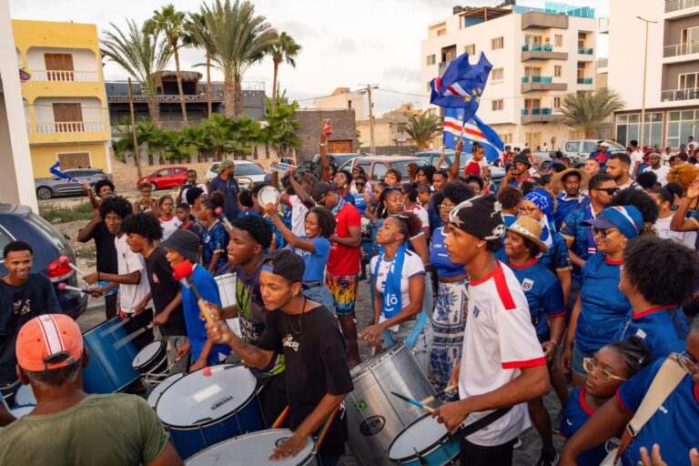 Celebrations in Sal Rei, Boa Vista after Cape Verde qualified for the world cup