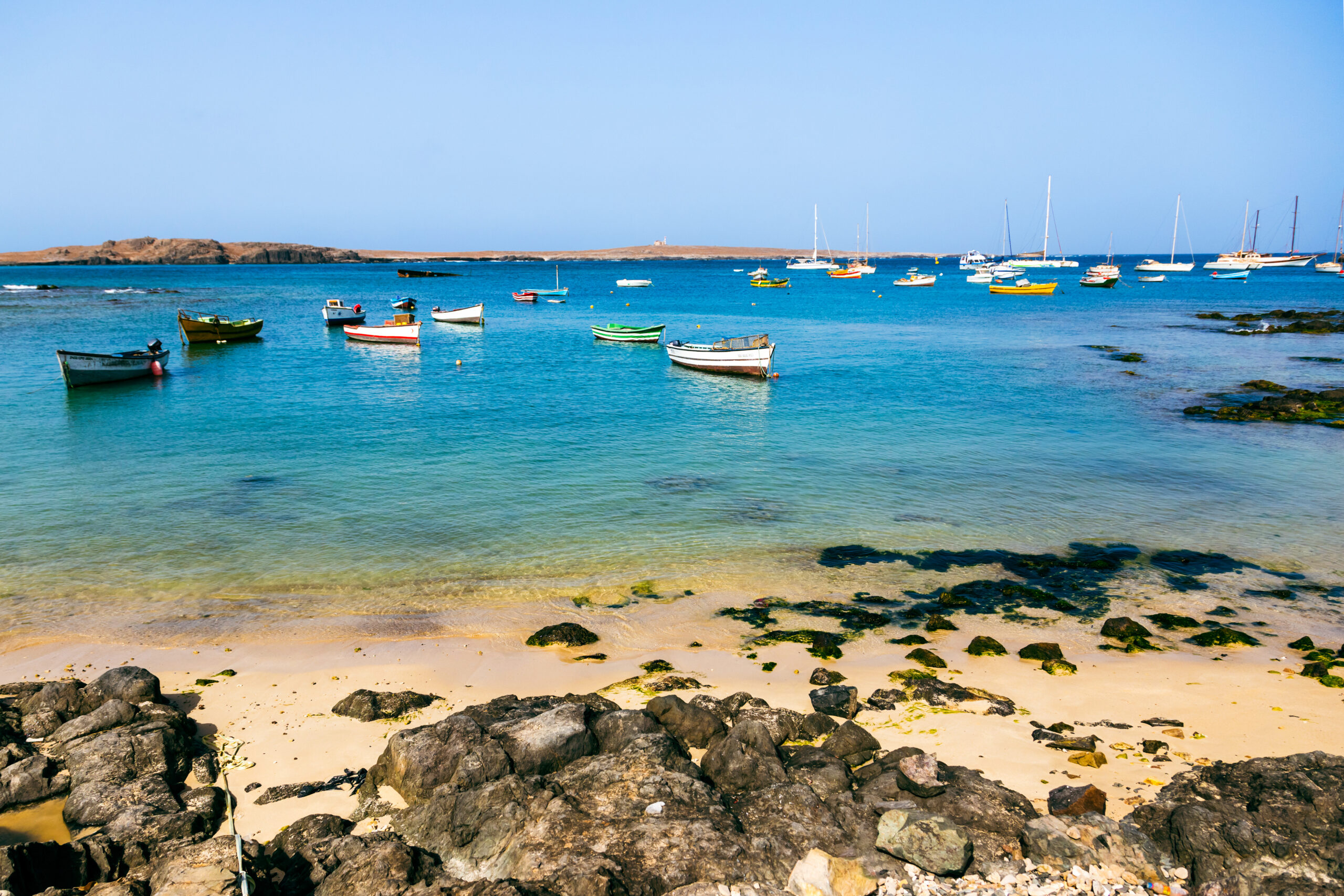 Boats in the bay, Sal Rei, Boa Vista, Cape Verde