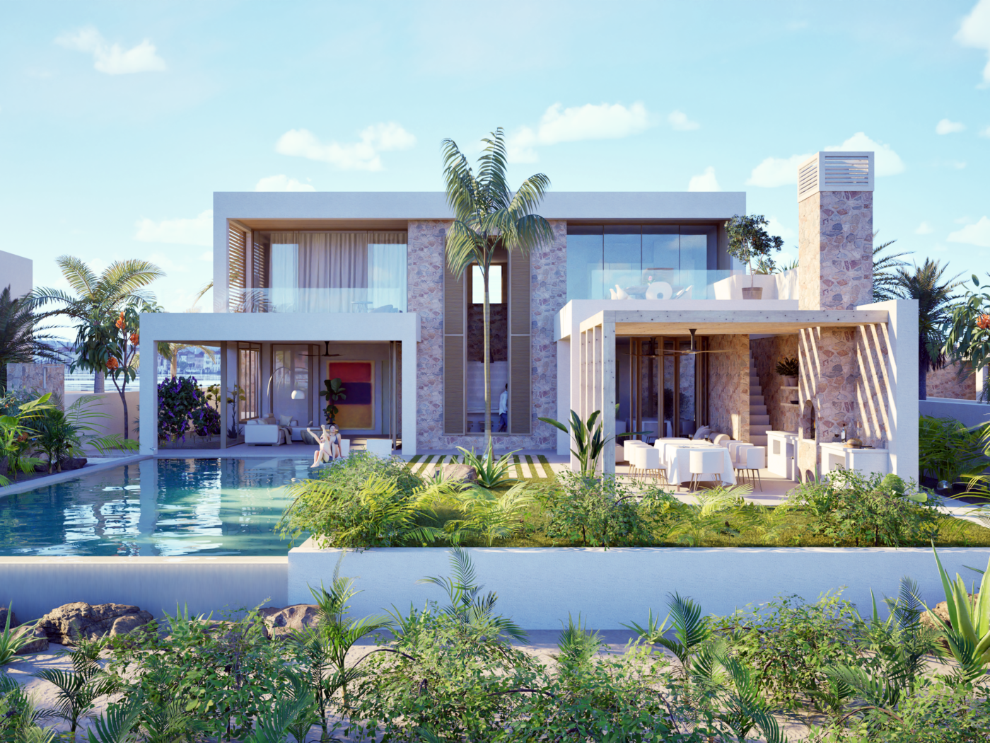 Villa illustration at Tarafo Bay Boa Vista, Cape Verde
