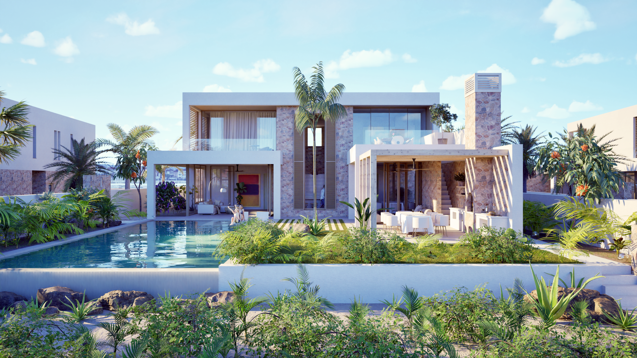 Villa illustration at Tarafo Bay Boa Vista, Cape Verde