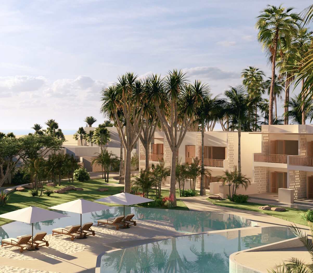 Tarafo Bay golf residences are in the heart of the resort, close to amenities.
