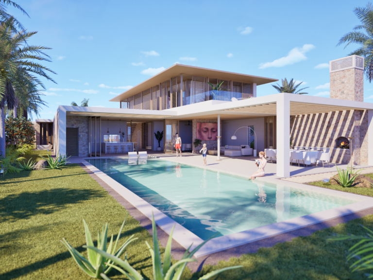 Beachfront villas