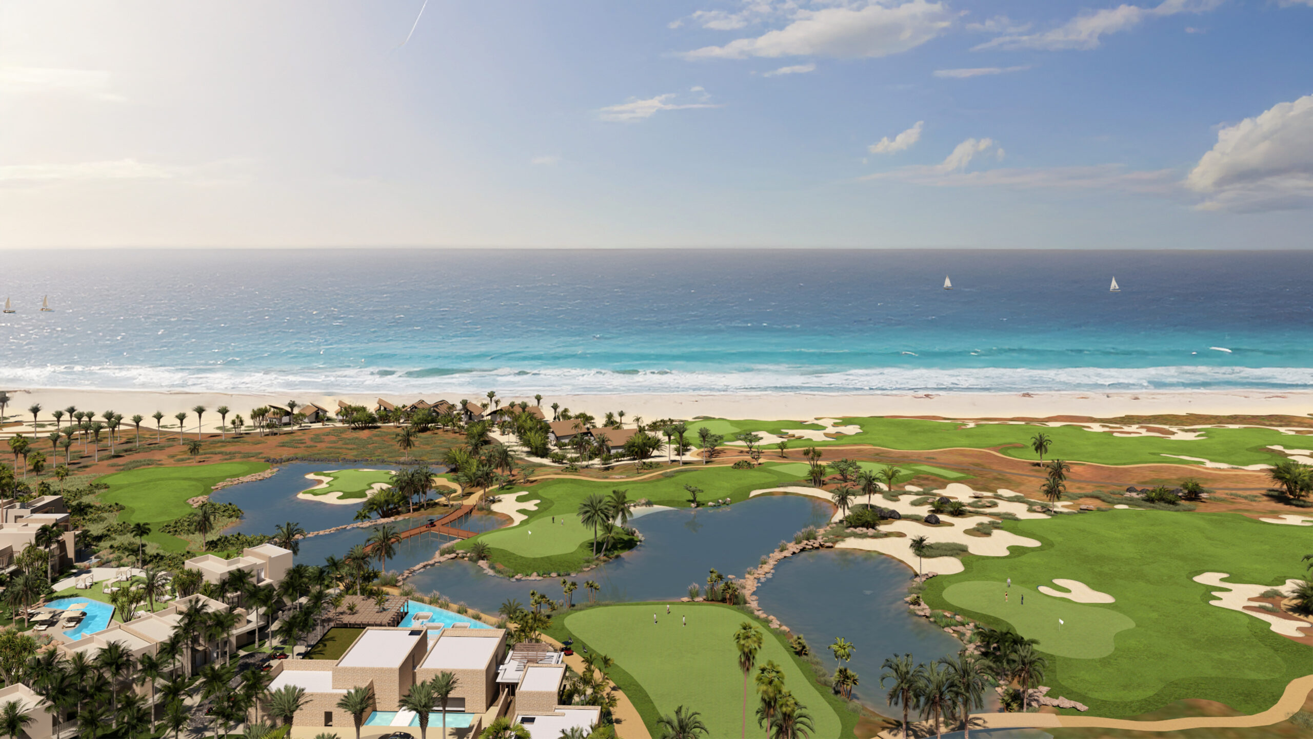 Tarafo Bay in Boa Vista, Cape Verde overlooking the ocean